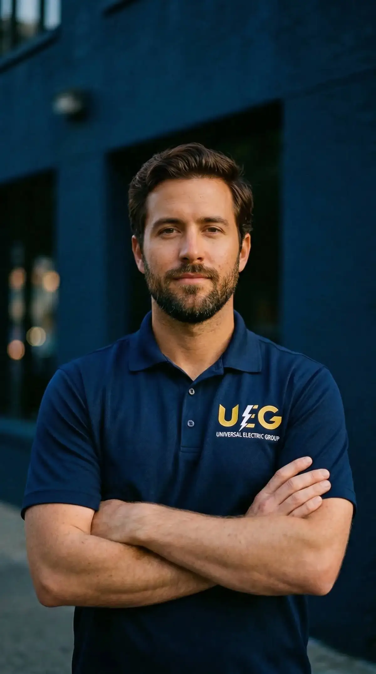 Professional electrician working on an electrical panel